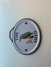 Personalised Embossed Metal Garden Sign  with British Bird Design Size 12x15cm