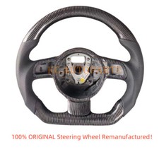 Customize Carbon fiber leather Sport Steering Wheel 2008-2015 Audi TT TTRS R8