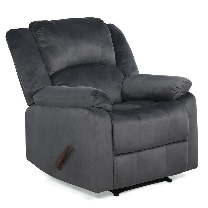 Relax A Lounger Phillip Recliner in Dark Gray Fabric Upholstery eBay