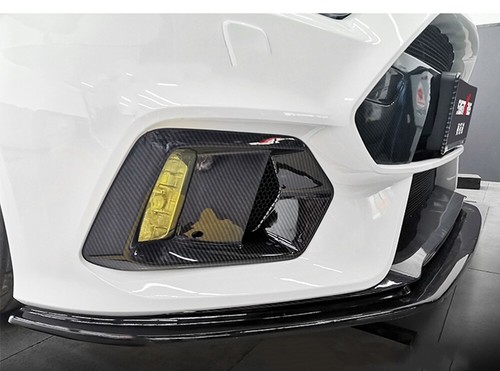 Carbon fiber Style Front Fog Light Lamp Cover Replace For 2016-18 Ford Focus RS - Picture 3 of 3