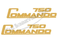 Norton Commando 750 Gold Sidepanel Logo Decals Stickers (2) PN# 06-2019