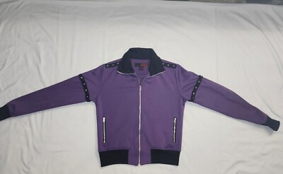 Y2K Hot Topic Waist Cropped Purple Zipper Jacket