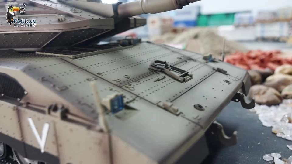 Henglong 1:16 7.0 Merkava MK IV 3958-1 RI BB RC Tank RTR Metal Tracks Wheels - Image 2 of 4