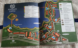 2 FOLD 2016 BROCHURE WITH MAP AND ADVERTISING " WESTGATE LAKES RESORT & SPA"  FL