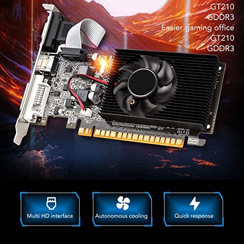 1G DDR3 Graphics Card, Gaming Video Graphics Card with Fast Cooling Fan, 64  - Bild 6 von 8