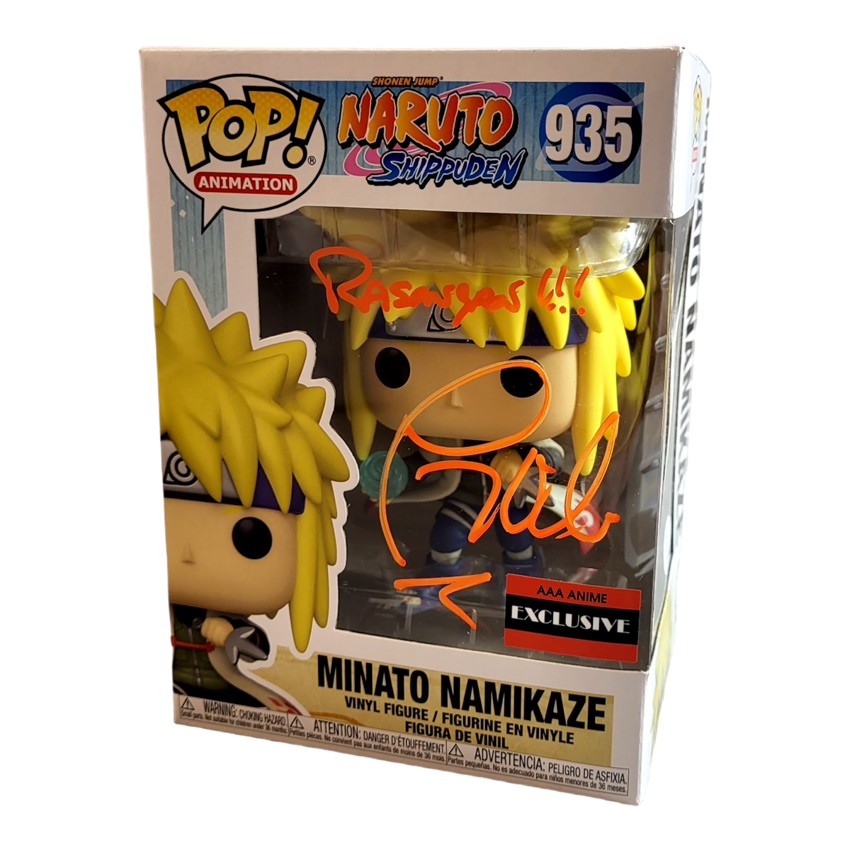 Tony Oliver Signed Funko Pop Minato Namikaze Naruto JSA COA 158