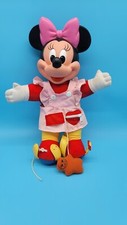 Vintage Mattel Disney Minnie Mouse Learn to Dress Doll Plush Toy plastic head