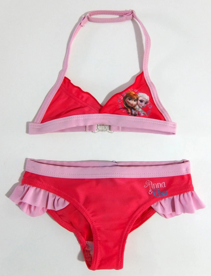 FROZEN Maillot de bain rose 2 pièces LA REINE DES NEIGES - enfant fille - - Photo 1/1
