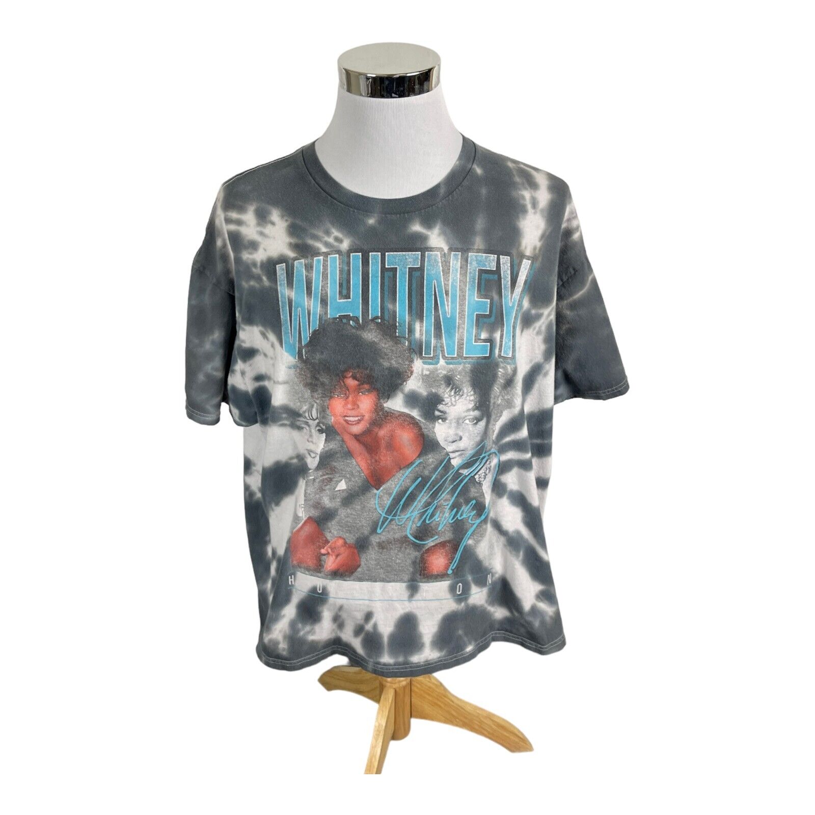 Whitney Houston T-Shirt Mens Large L Gray Tie Dye… - image 1