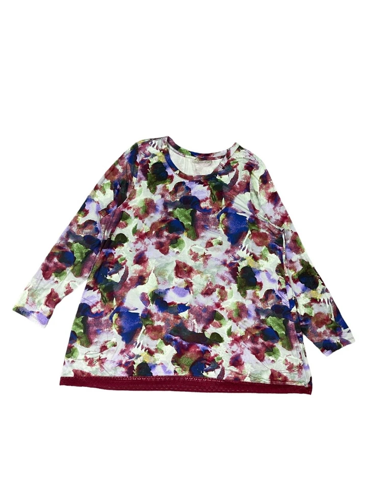 Топ с логотипом Lori Goldstein женский фиолетовый вискоза 230 с принтом кружевной кромкой XL