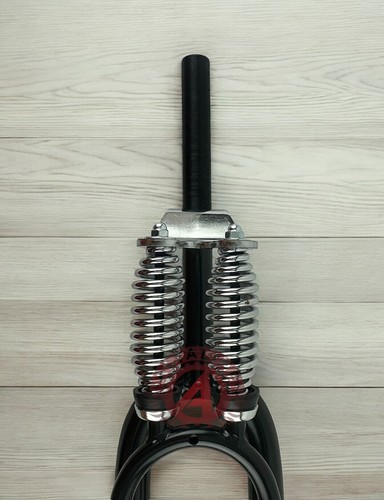 26" Cruiser Bicycle DUAL SPRINGER FORK 1" Headset Vintage Schwinn Chrome/Black. - Picture 10 of 13