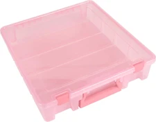 6955RK Super Satchel 1-Compartment Box, Art & Craft Organizer, 1-Pack, Transluce