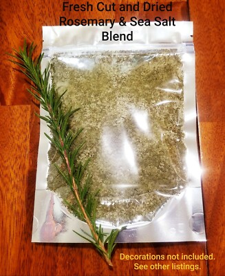 Fresh Rosemary Sea Salt Spice Mix -herb cook ground dry rub season chicken blend