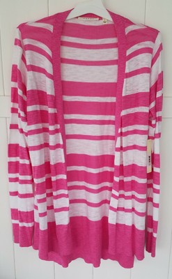 Cyrus Women's Pink/White Cardigan Sweater Size L NWT | eBay
