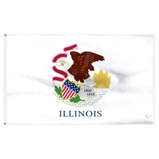 3x5 State of Illinois Flag 3'x5' House Banner Super Polyester Grommets premium