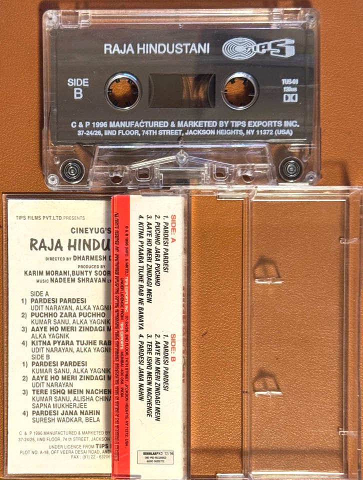 Nadeem Shravan – Raja Hindustani - CASSETTE TAPE - Image 2 of 4