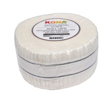 Robert Kaufman Kona Cotton Solids Snow Colorstory 2-1/2in Roll-Ups 40pcs