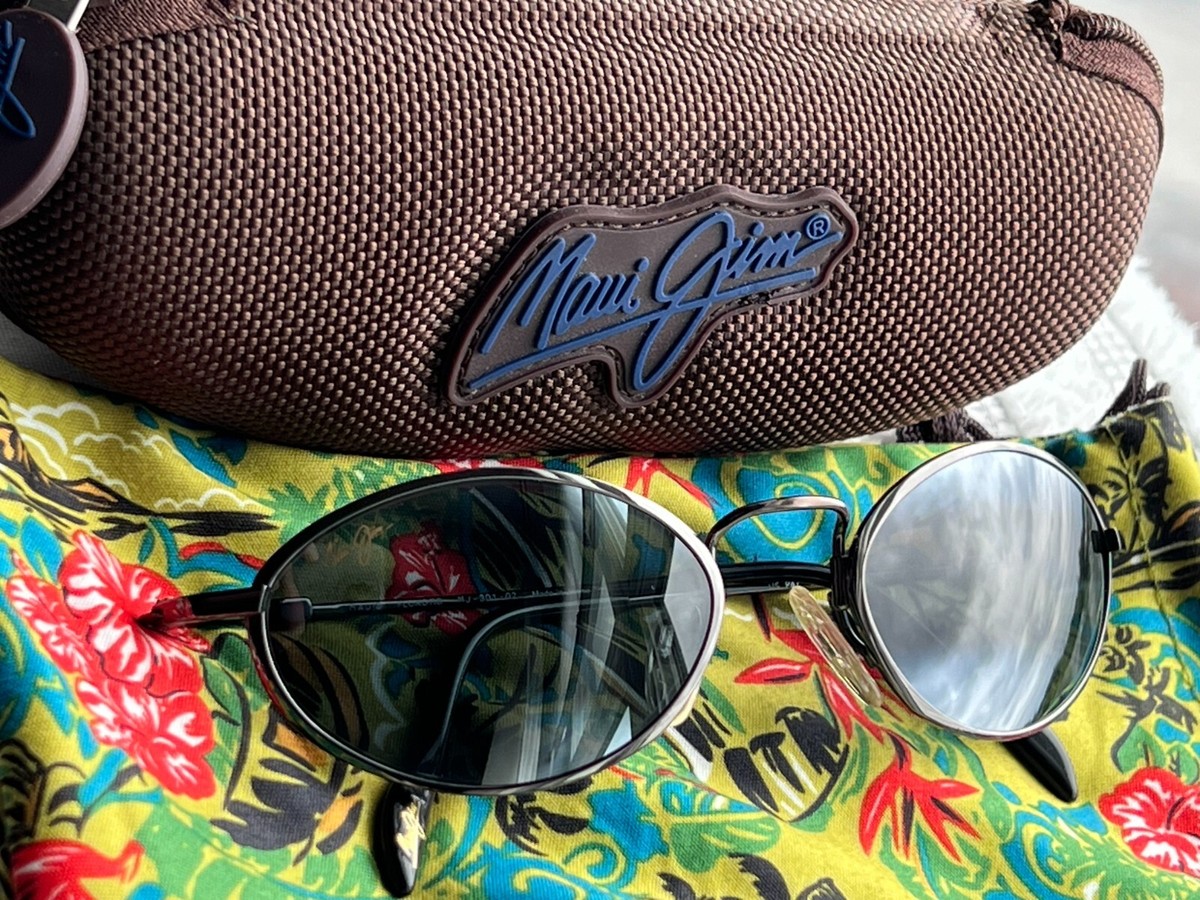 【Hawaii】 Maui Jim Oahu MJ 301 02 Gunmetal Grey + Neutral Grey Polarized