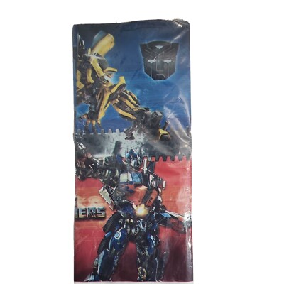 TRANSFORMERS 2010 Designware Poster Print PLASTIC PARTY TABLECOVER 54x96'' New 