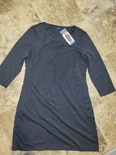 Womens Nicole Miller 3/4 Sleeve Dress Black Mini Diamond Large