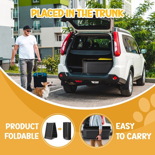 HEAVY DUTY Folding Dog Ramp Pet Ramps for SUV Cars Travel Portable Light Weight - Picture 3 of 19