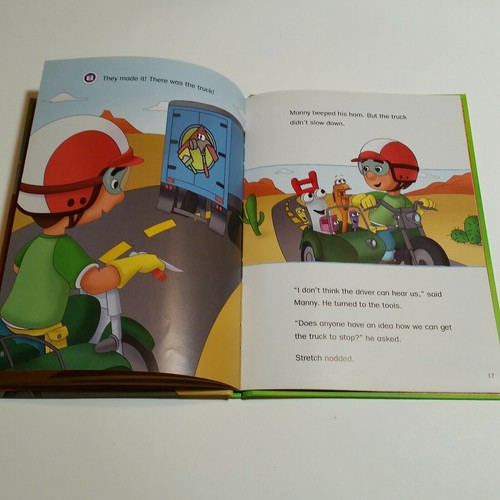 Libro de cuentos LeapFrog práctico motocicleta Manny Disney aventuras edades 4-6 - Imagen 11 de 12