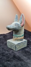 Rare Ancient Egyptian Pharaonic Anubis Head Statue God of Antiques BC Unique