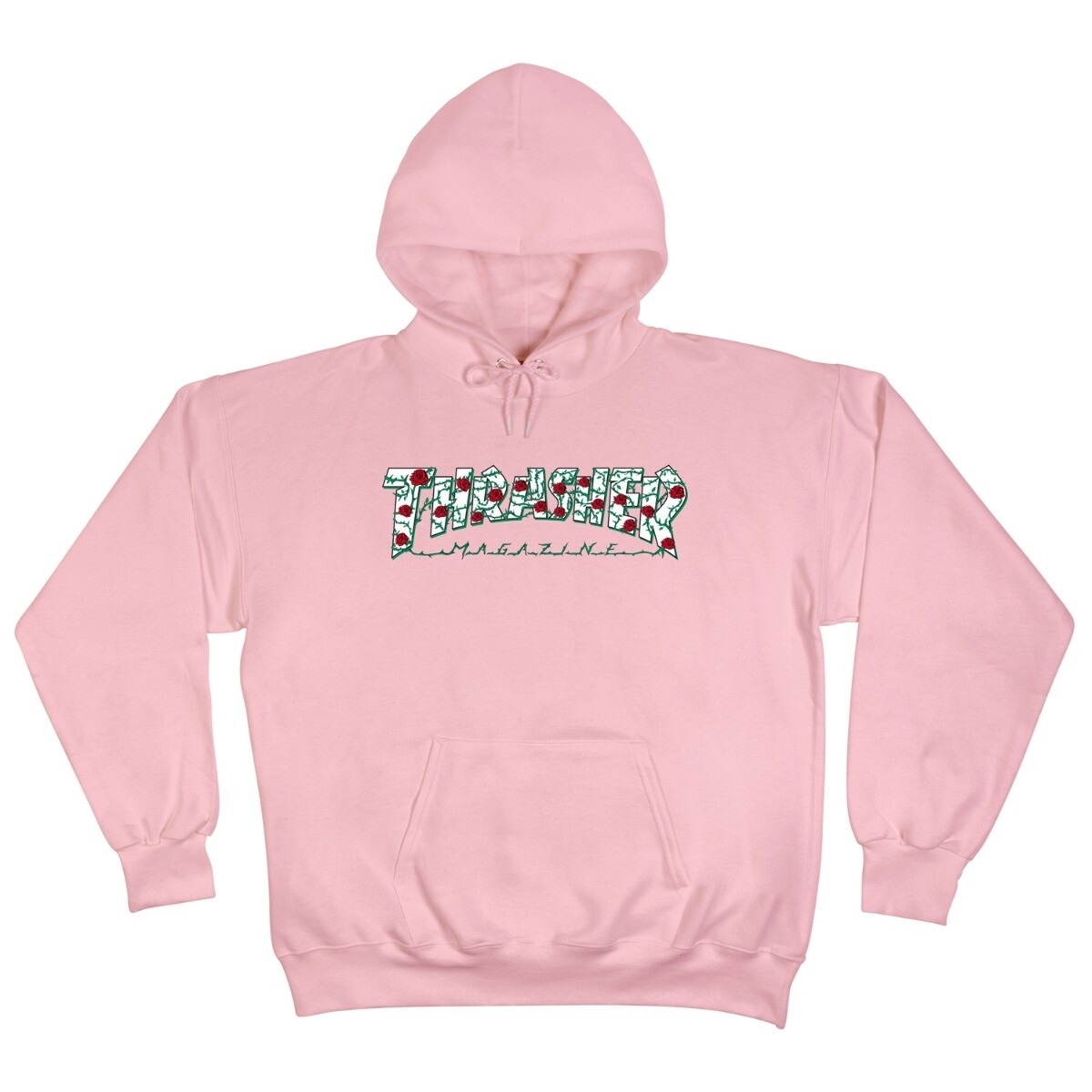 Thrasher Magazine ROSES LOGO PULLOVER Skateboard Hoodie LIGHT PINK | eBay