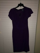 NWOT CHAPS PURPLE PARTY/COCKTAIL DRESS S-FREE S&H