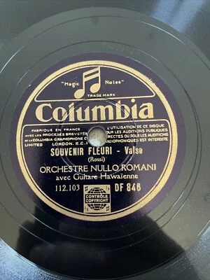 78 RPM Orch NULLO ROMANI - Souvenir fleuri - COLUMBIA DF 846 - Photo 1/4