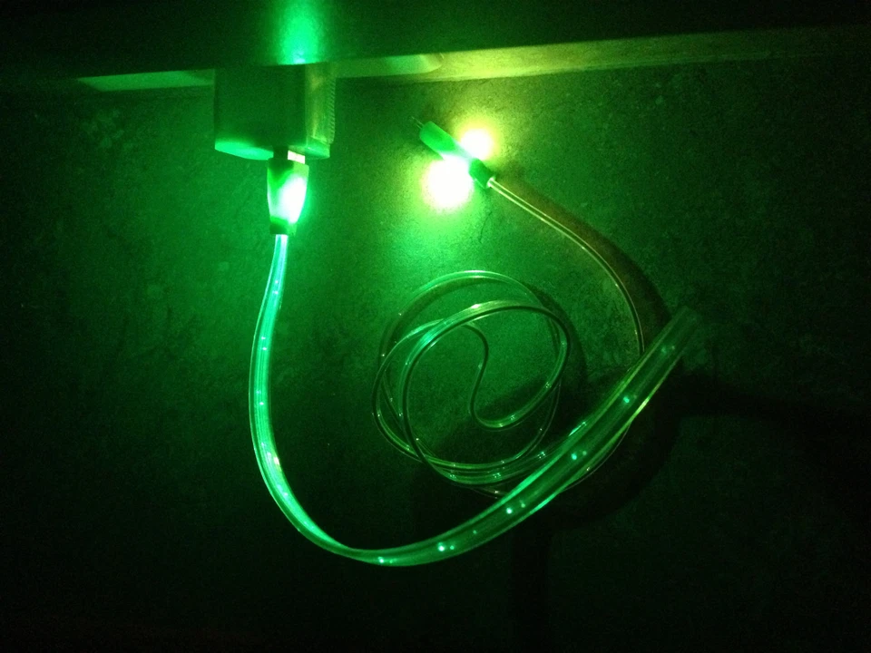 LED light-up change charge micro usb glow cable FOR samsung galaxy s3 s6 s7 note - Image 4 of 4