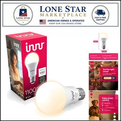 Smart A19 LED Bulb - Zigbee Compatible, Dimmable, 1150 Lumens, E26 Base