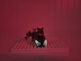 LEGO Monster Fighters Werewolf mof003 & Major Quinton Steele mof004 Minifigures