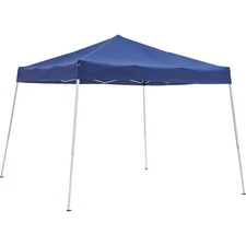 Global Industrial Portable Pop-Up Canopy Slant-Leg 10'L x 10'W x 8'11"H Blue