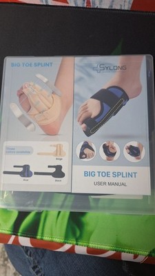 Big Toe Splint Adjustable Big Toe Protector with 2 Stainless Steel Plates for...