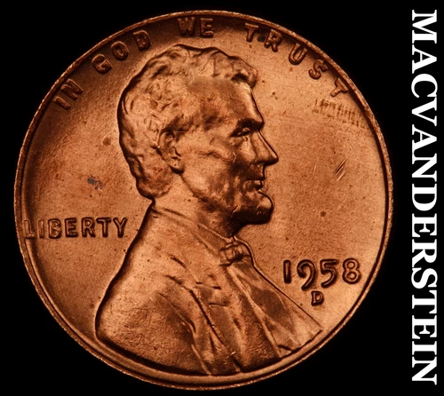 1958-D Lincoln Wheat Cent- Choice Gem Brilliant Uncirculated No Reserve #J1809