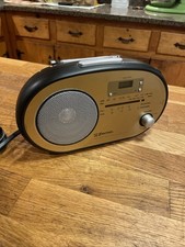 Emerson RP1103 AM FM TV1 TV2 Instant Weather Band Radio LCD Clock Tested Battery