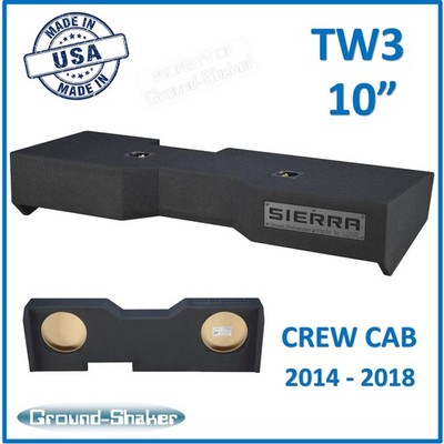 Gmc Sierra Crew Cab Sub Box 2016 (For JL AUDIO TW3) 10'' Dual Sub Box