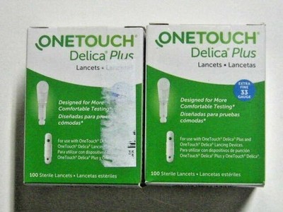 200 One Touch Delica Plus Lancets Extra Fine 33 Gauge / EXP 2029