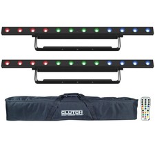 Chauvet DJ COLORband Q3BT ILS Wash Lights Pair with Case Remote