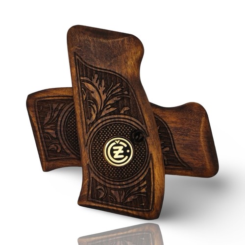 Zib Griffe Holzserie Pistolengriffe für CZ COMPACT, Metallmedaillon Logo - Bild 4 von 7