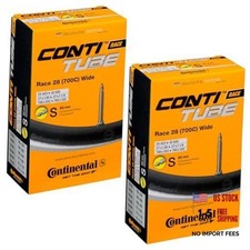 Race 28" Wide 700x25-32c Inner Tubes - 60mm Presta Valve Pack of 2 w/Conti