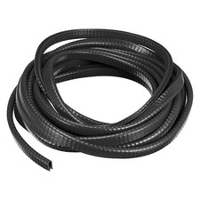 15/64"x 25/64"x 16.4ft Rubber U Channel Edge Trim Fits 1-2.5mm Edge, Black