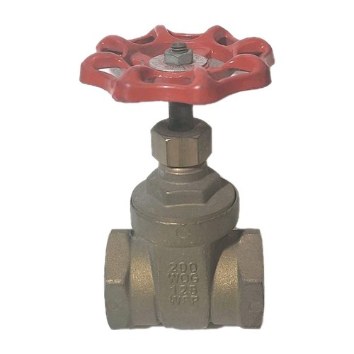 Red-White Valve Fig 206F 1" Brass Gate Valve 200 WOG 125 WSP Italy New