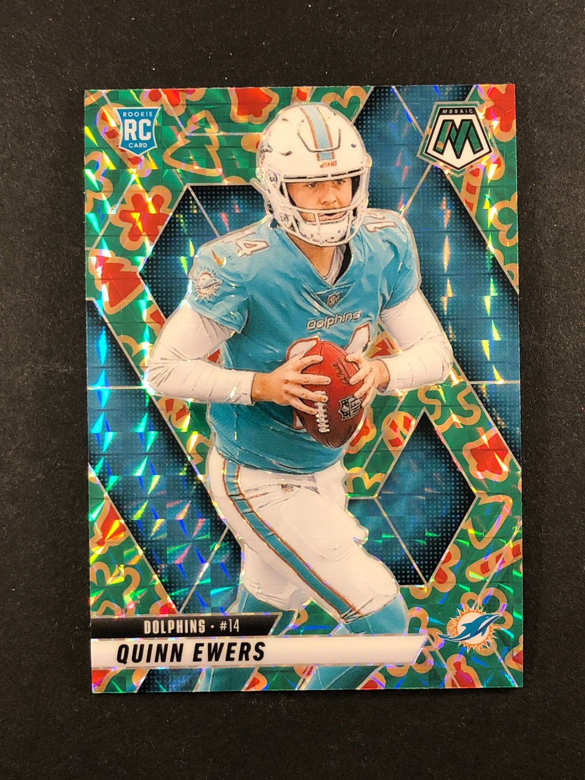 2025 Mosaic Quinn Ewers RC #308 Cookies Prizm Ultra-Rare SP Dolphins Rookie