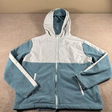 Nike Dri-FIT Hoodie Girls Extra Large Blue Gray Full Zip Fleece BV3097-364