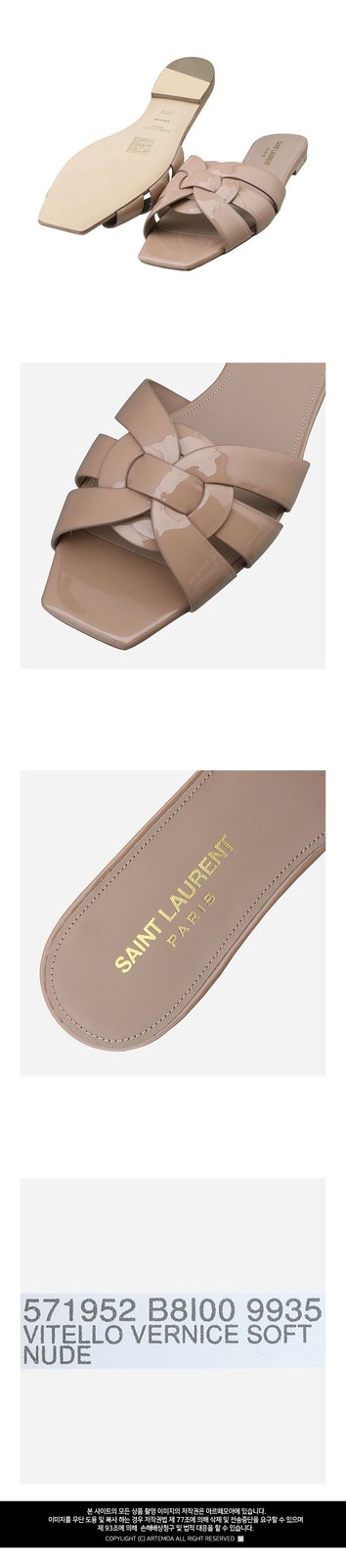 Saint Laurent Nuppie sandali bassi rosa scuro 136023697