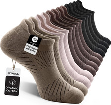 6 Pack Men'S Athletic Running Ankle Socks Low Cut Cushioned Wicking Anti-Blister