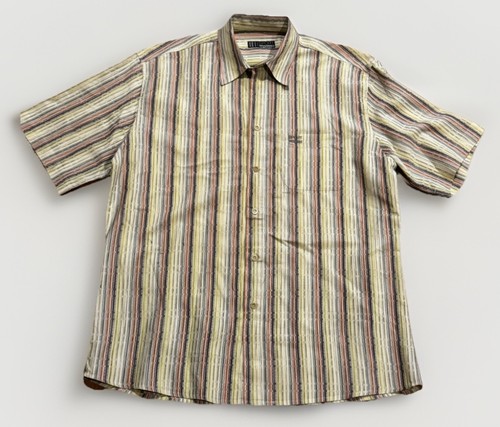 Missoni Sport, Vintage Missoni Sport Striped Shirt 56 Button Front Short Sleeve Casual