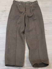 VTG French Wool Field Pants Men Army Armee Hunting Workwear Military 50s 30x29